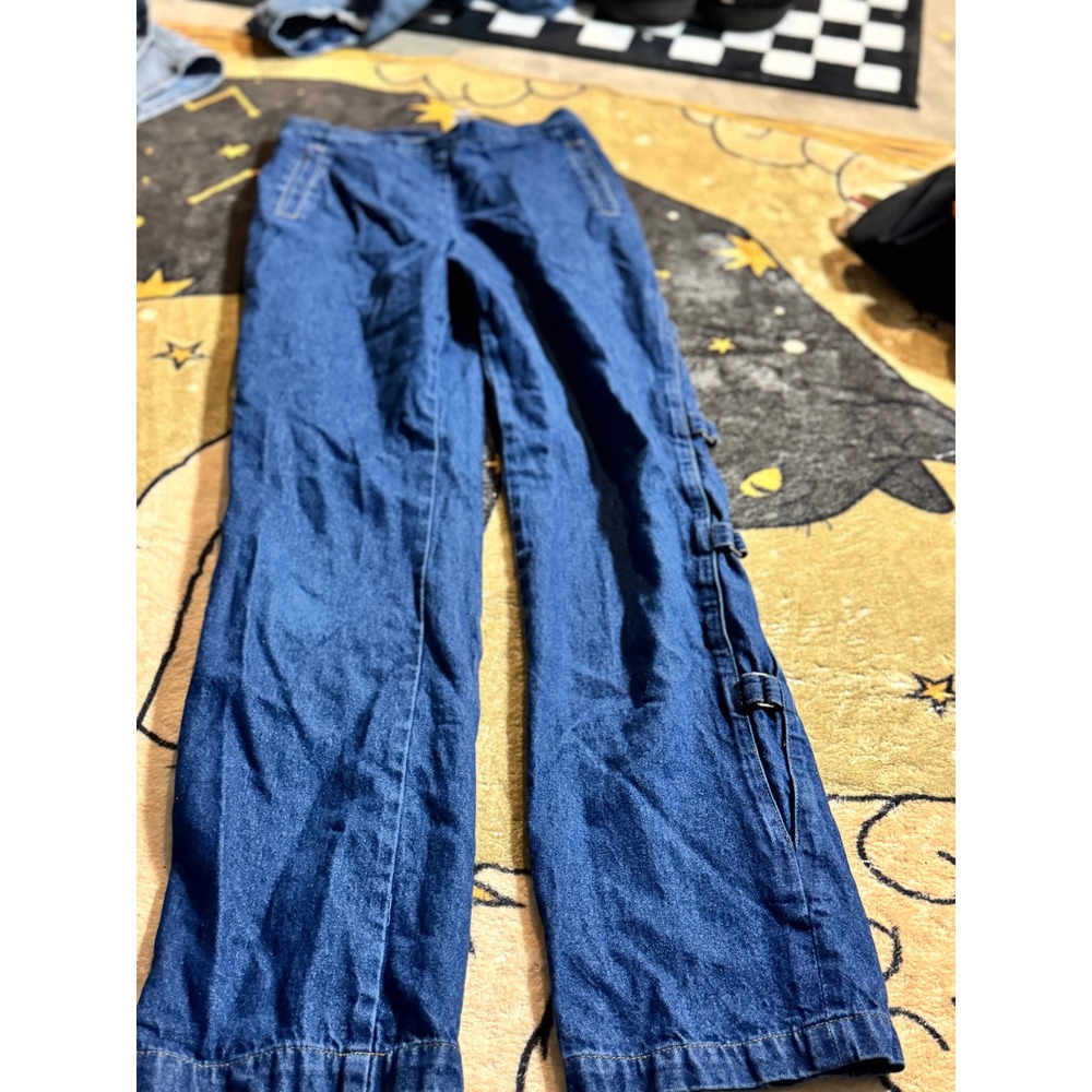 Together Denim Jeans Size 4 Blue Buckle Detail 100% Cotton Casual Pants
